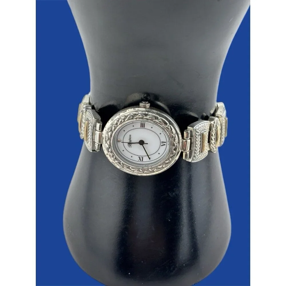 Brighton Bentley Toggle Watch Silver Gold New Battery Great Condition
